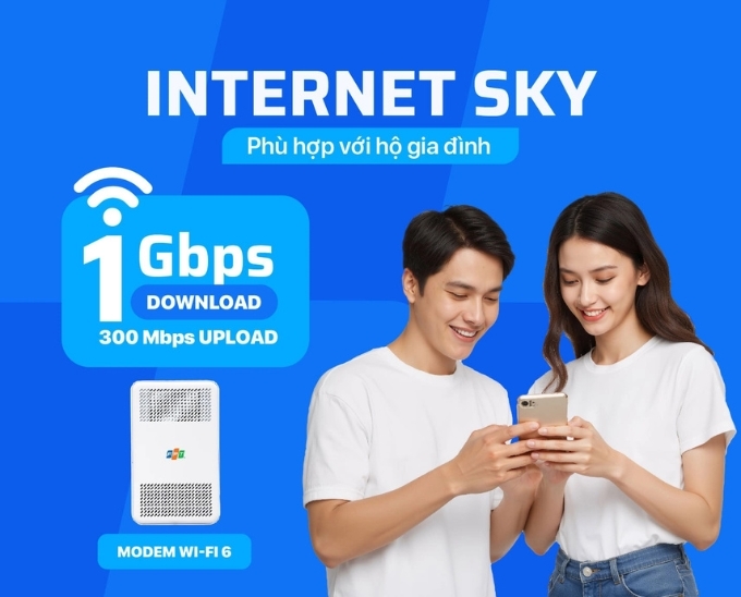 Gói Sky FPT Bình Sơn - 200.000đ/tháng - Wi-Fi 6 Mesh