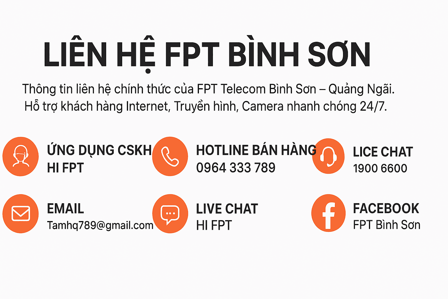 Liên hệ FPT Bình Sơn – Đăng ký Internet, Truyền hình, Camera Quảng Ngãi